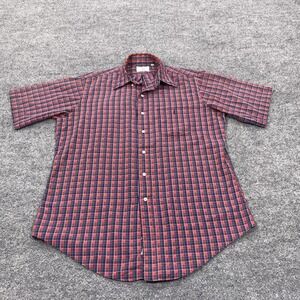 Vintage Gitman Bros. Shirt Mens Large Red Plaid Short Sleeve Button Up